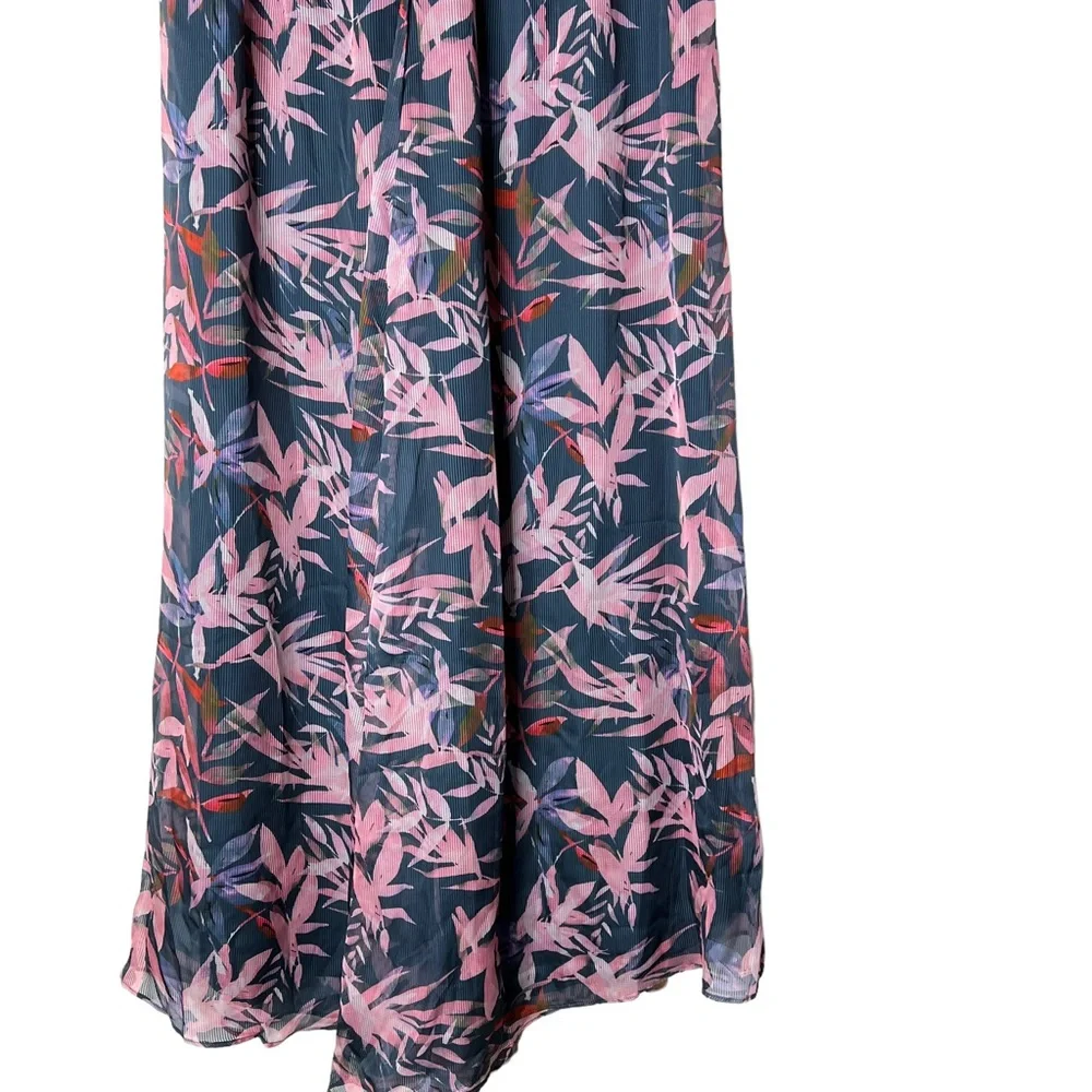 A La Plage | Floral Tropical Leaves Wide Leg Pants